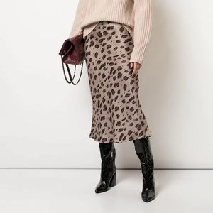 Brand new Annie Bing leopard print midi skirt